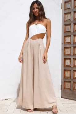 All spaced out Jumpsuit Beige