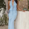 Aquatic Wonder Halter Top Blue