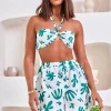 Awakening Suns Crop Top Green