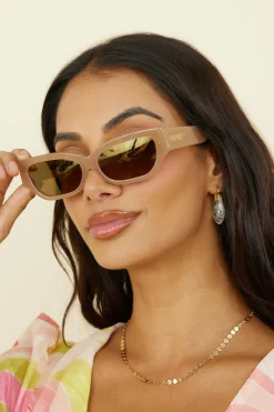 BANBÉ The Georgia Sunglasses Butterscotch Caramel Chrome