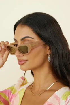BANBÉ The Georgia Sunglasses Butterscotch Caramel Chrome