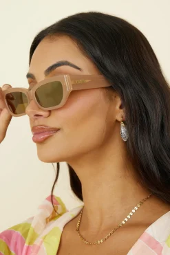 BANBÉ The Georgia Sunglasses Butterscotch Caramel Chrome