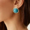 Barbara Blue Gold Earrings