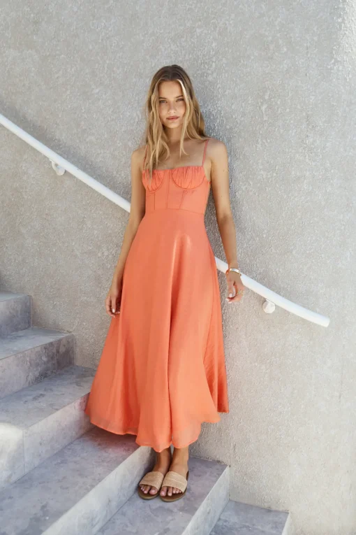 Best Dressed Maxi Dress Orange
