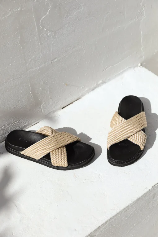 BILLINI ZIRA SANDALS BLACK ROPE