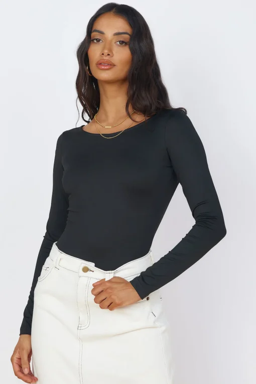 Blooming Beauty Bodysuit Black