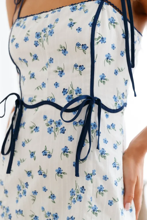 Blossom Is Yours Mini Dress Blue