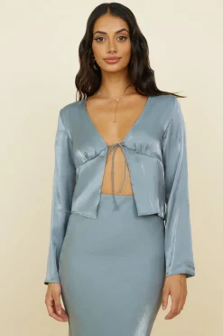 Bouquet of Flowers Top Grey