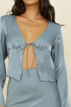 Bouquet of Flowers Top Grey