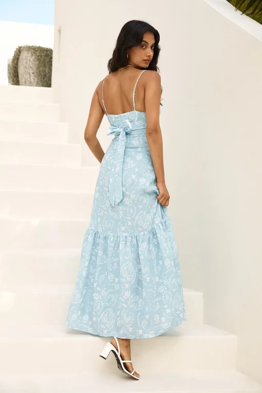 Bright Skies Maxi Dress Blue