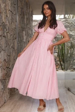 Busy Bee Maxi Dress Pink
