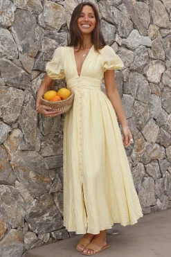 Busy Bee Maxi Dress Yellow