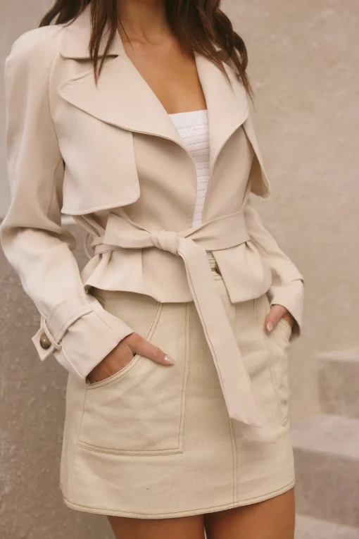 Cali Crop Jacket Cream