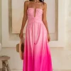 Caramel Latte Maxi Dress Pink