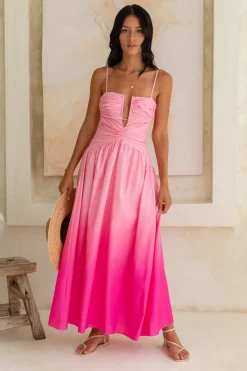 Caramel Latte Maxi Dress Pink