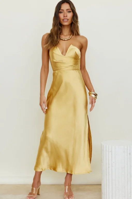 Caraway Maxi Dress Gold
