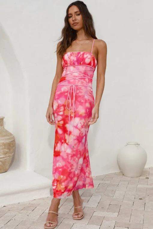 Catching Feelings Maxi Dress Pink