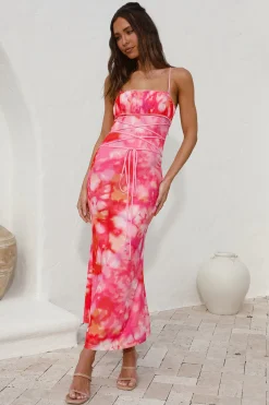 Catching Feelings Maxi Dress Pink
