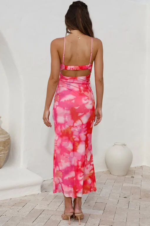 Catching Feelings Maxi Dress Pink