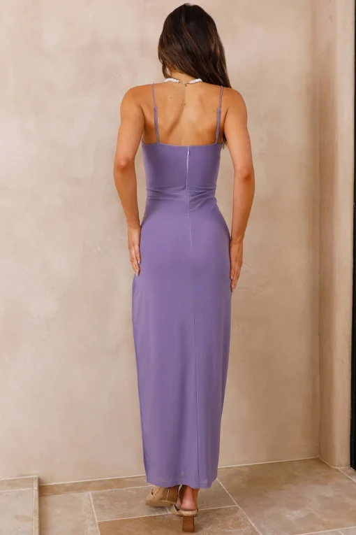 Celestial Wonder Mesh Maxi Dress Purple