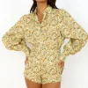 CHARLIE HOLIDAY Harper Shirt Forest Paisly