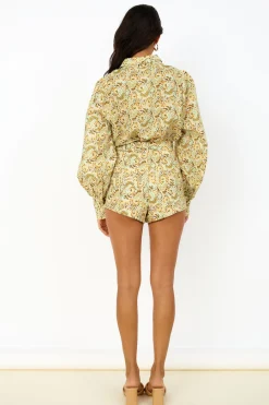 CHARLIE HOLIDAY Harper Shirt Forest Paisly