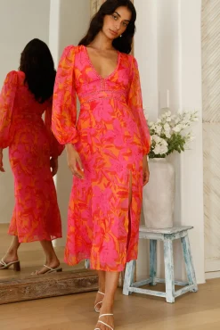 Cherry Lips Maxi Dress Red