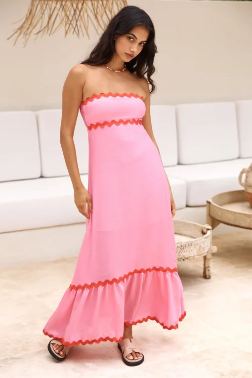 Cherry On Top Maxi Dress Pink