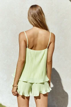 Citrus Breeze Mini Dress Green