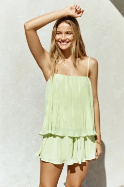 Citrus Breeze Mini Dress Green