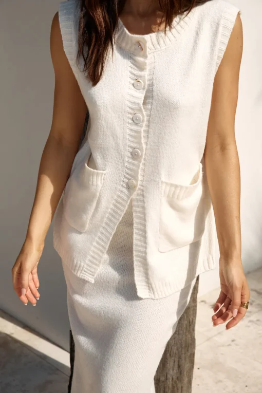 Coffee Cart Knit Set Cream