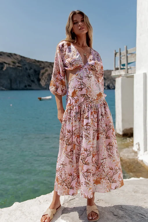 Come And Go Maxi Dress Pink