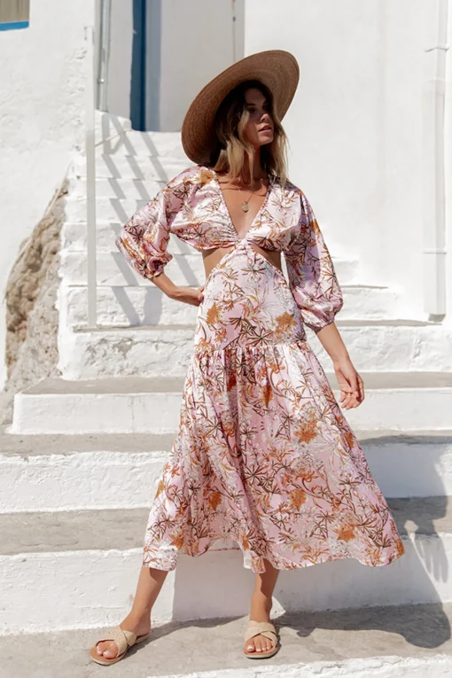 Come And Go Maxi Dress Pink