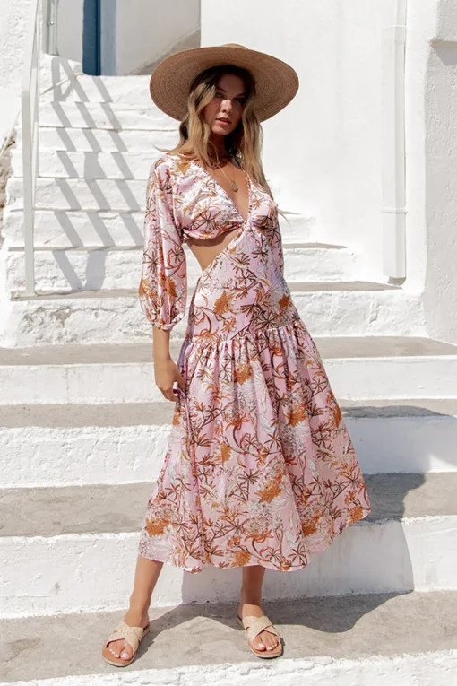 Come And Go Maxi Dress Pink