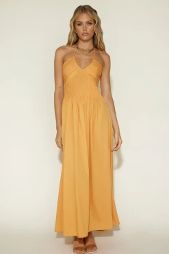 Cross My Heart Maxi Dress Orange