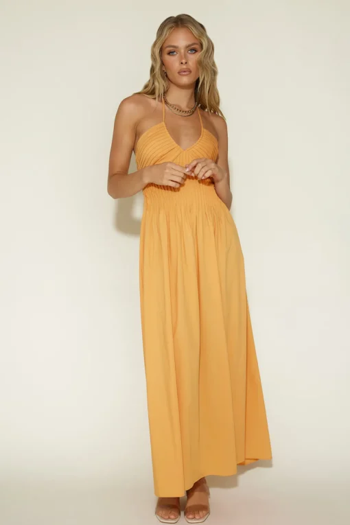 Cross My Heart Maxi Dress Orange