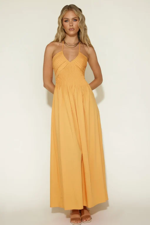 Cross My Heart Maxi Dress Orange