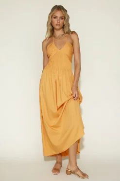 Cross My Heart Maxi Dress Orange