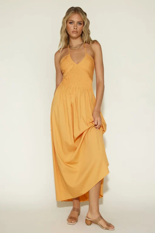Cross My Heart Maxi Dress Orange