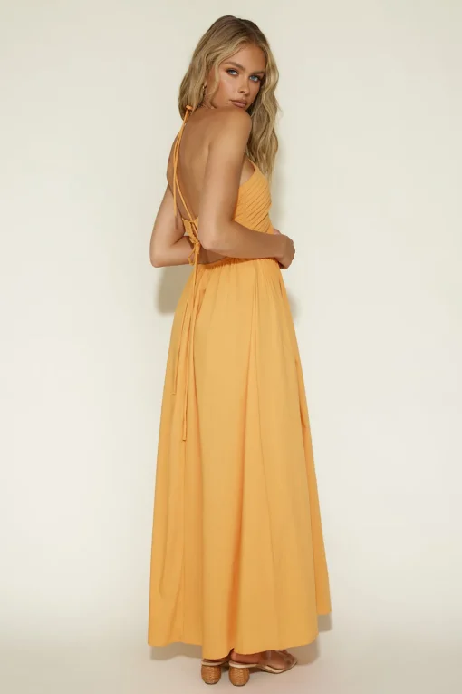 Cross My Heart Maxi Dress Orange