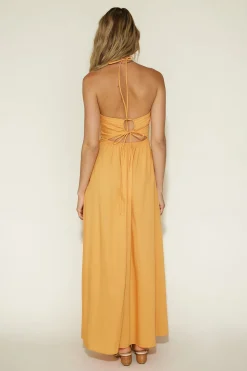 Cross My Heart Maxi Dress Orange