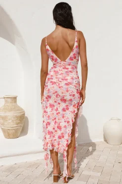 Curiosity Midi Dress Red