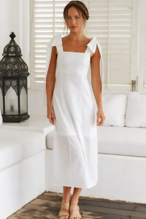 Daily Affirmations Maxi Dress White