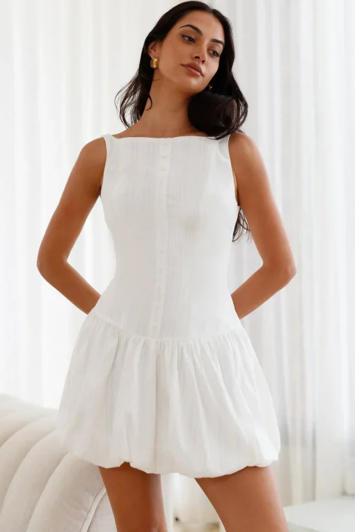 Dainty Style Mini Dress White