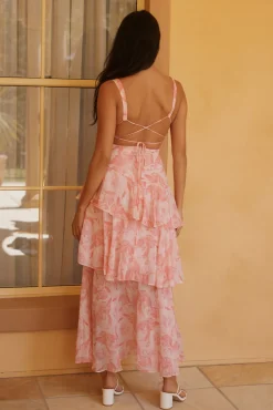 Daisy Booming Maxi Dress in Pink