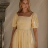 Daisy Chain Mini Dress Yellow
