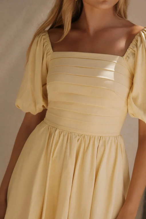 Daisy Chain Mini Dress Yellow