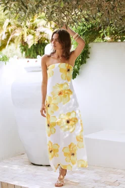 Daydream Daze Strapless Maxi Dress Print