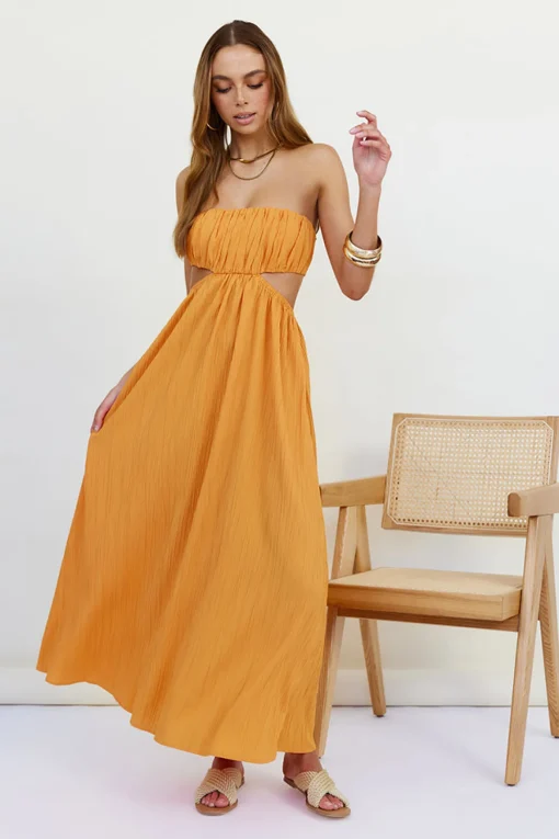 Delphina Maxi Dress Orange