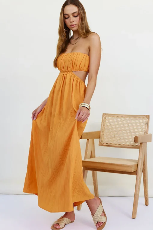 Delphina Maxi Dress Orange